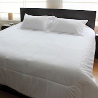 Cobertor reversible con fundas de algodón pima - blanco